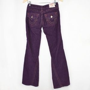 True Religion Joey Purple Bootcut Corduroy Jeans